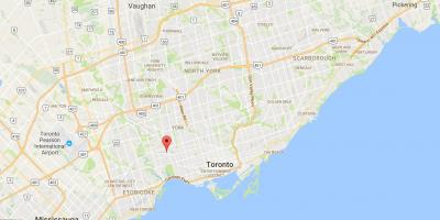 Kart over Krysset distriktet Toronto