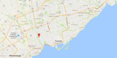 Kart over Lambton distriktet Toronto