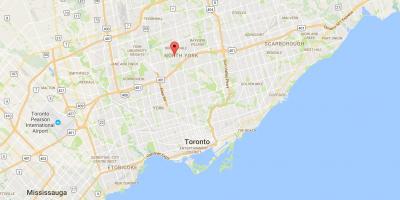 Kart over Lansing-distriktet Toronto
