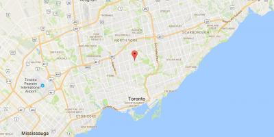 Kart av Lawrence Park district i Toronto