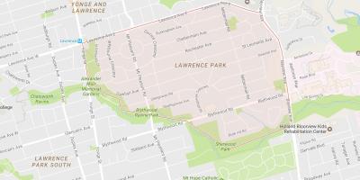 Kart av Lawrence Park-området i Toronto
