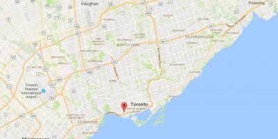 Kart over Liberty Village-distriktet Toronto