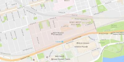 Kart over Liberty Village-området i Toronto
