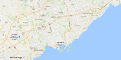 Kart av Maple Leaf-distriktet Toronto