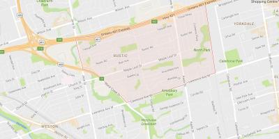 Kart av Lønn Leafneighbourhood Toronto