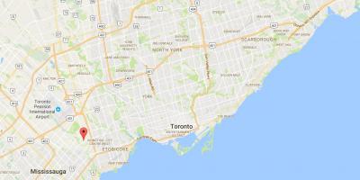 Kart av Markland Tre distriktet Toronto