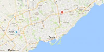 Kart av Maryvale distriktet Toronto