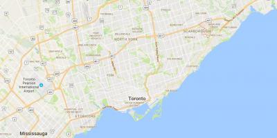 Kart over Morningside-distriktet Toronto