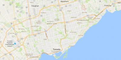 Kart over Morningside Heights-distriktet Toronto