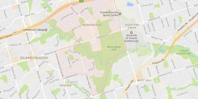 Kart over Morningside-området i Toronto