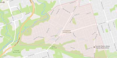 Kart av O ' Connor–the genesee grande-området i Toronto