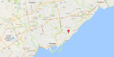 Kart over Oakridge distriktet Toronto
