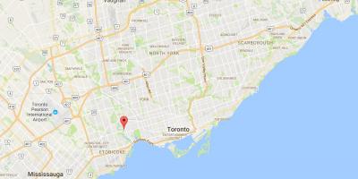 Kart av Old Mill Toronto-området
