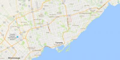 Kart over Parkwoods distriktet Toronto