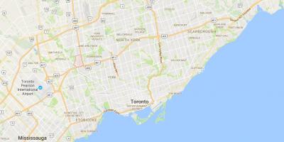 Kart over Pelmo Park – Humberlea distriktet Toronto