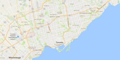 Kart over Richview distriktet Toronto