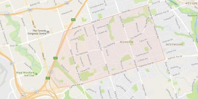 Kart over Richview-området i Toronto