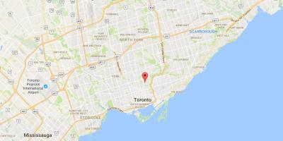 Kart over district Rosedale Toronto