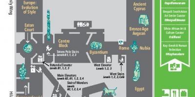 Kart av Royal Ontario Museum nivå 3
