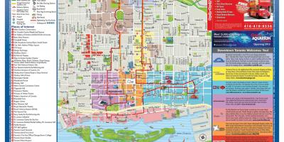 Kart over steder av interesse Toronto