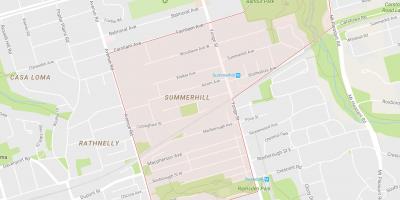 Kart over Summerhill-området i Toronto