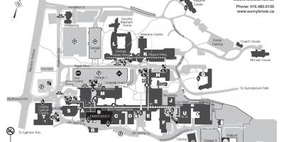Kart over Sunnybrook Health sciences centre - SHSC