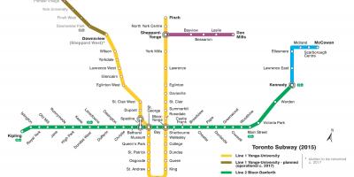 Kart over metro Toronto