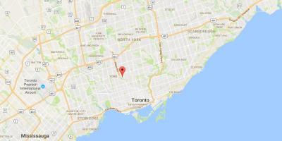 Kart over Tichester distriktet Toronto