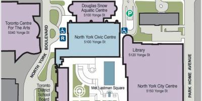 Kart av Toronto Centre for the Arts, parkering