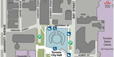 Kart av Toronto Rådhus