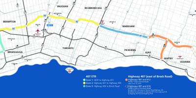 Kart av Toronto highway 407
