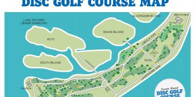Kart av Toronto Islands golfbaner Toronto