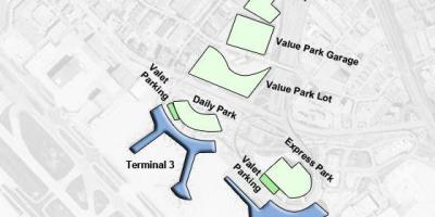 Kart av Toronto Pearson-flyplassen parkering