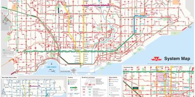 Kart av TTC bussruter