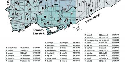 Kart av Utendørs svømmebasseng Toronto