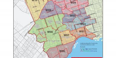 Kart over vest-Toronto