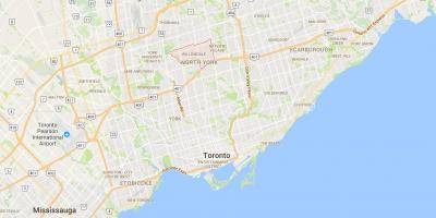 Kart over Videdal distriktet Toronto