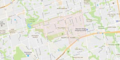 Kart over Videdal-området i Toronto