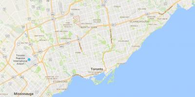 Kart av Westminster–Branson-distriktet Toronto