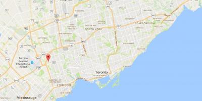 Kart over Willowridge distriktet Toronto