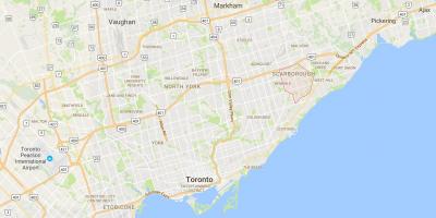 Kart av Woburn-distriktet Toronto