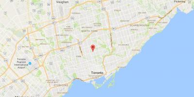 Kart av Yonge og Eglinton distriktet Toronto