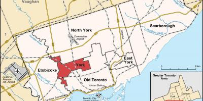 Kart av York Toronto