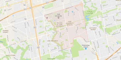 Kart av York University Heights-området i Toronto